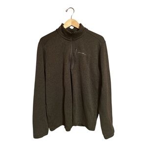NWOT Eddie Bauer Forest Green Pullover Fleece Sweatshirt  3/4 Zip Men’s XL